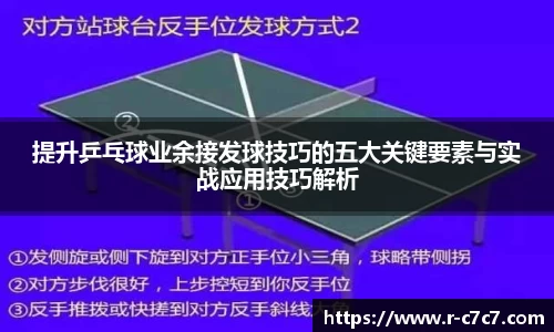 提升乒乓球业余接发球技巧的五大关键要素与实战应用技巧解析